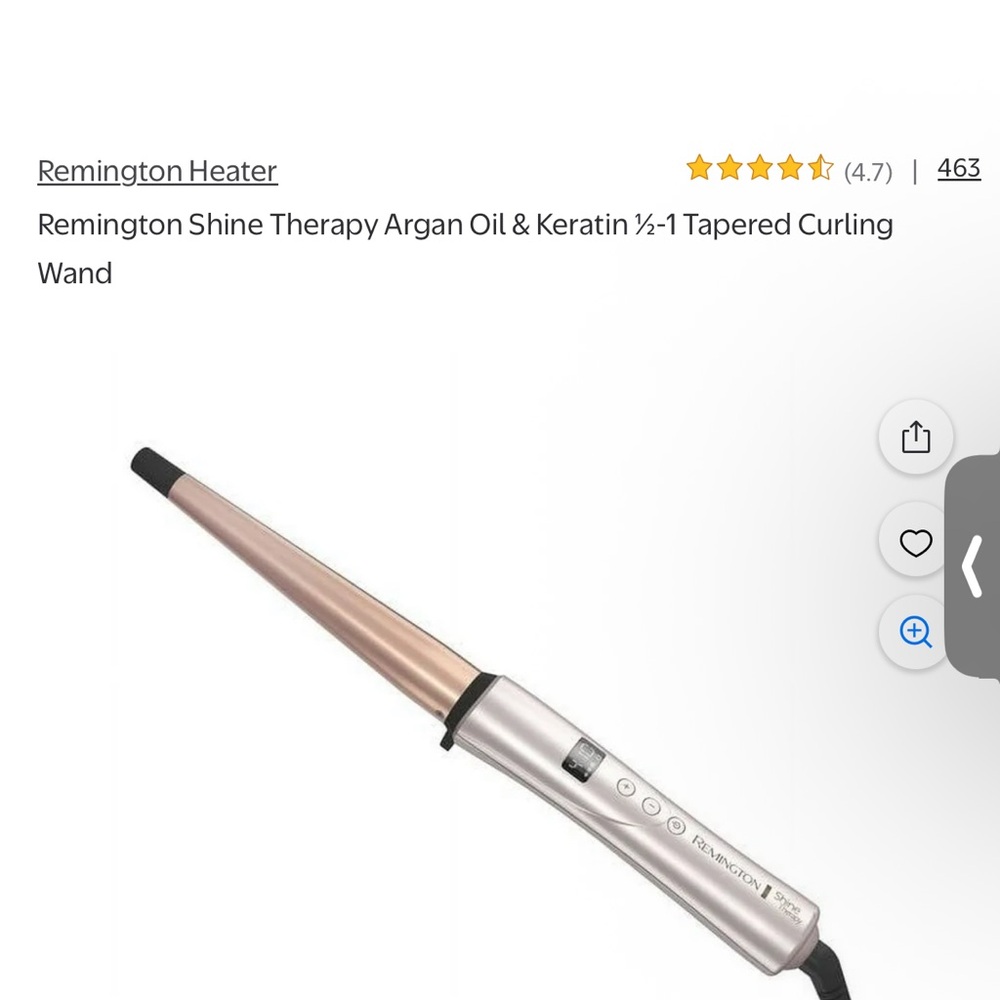 Remington Shine Therapy Argan Oil & Keratin 1/2-1 tapered curling wand